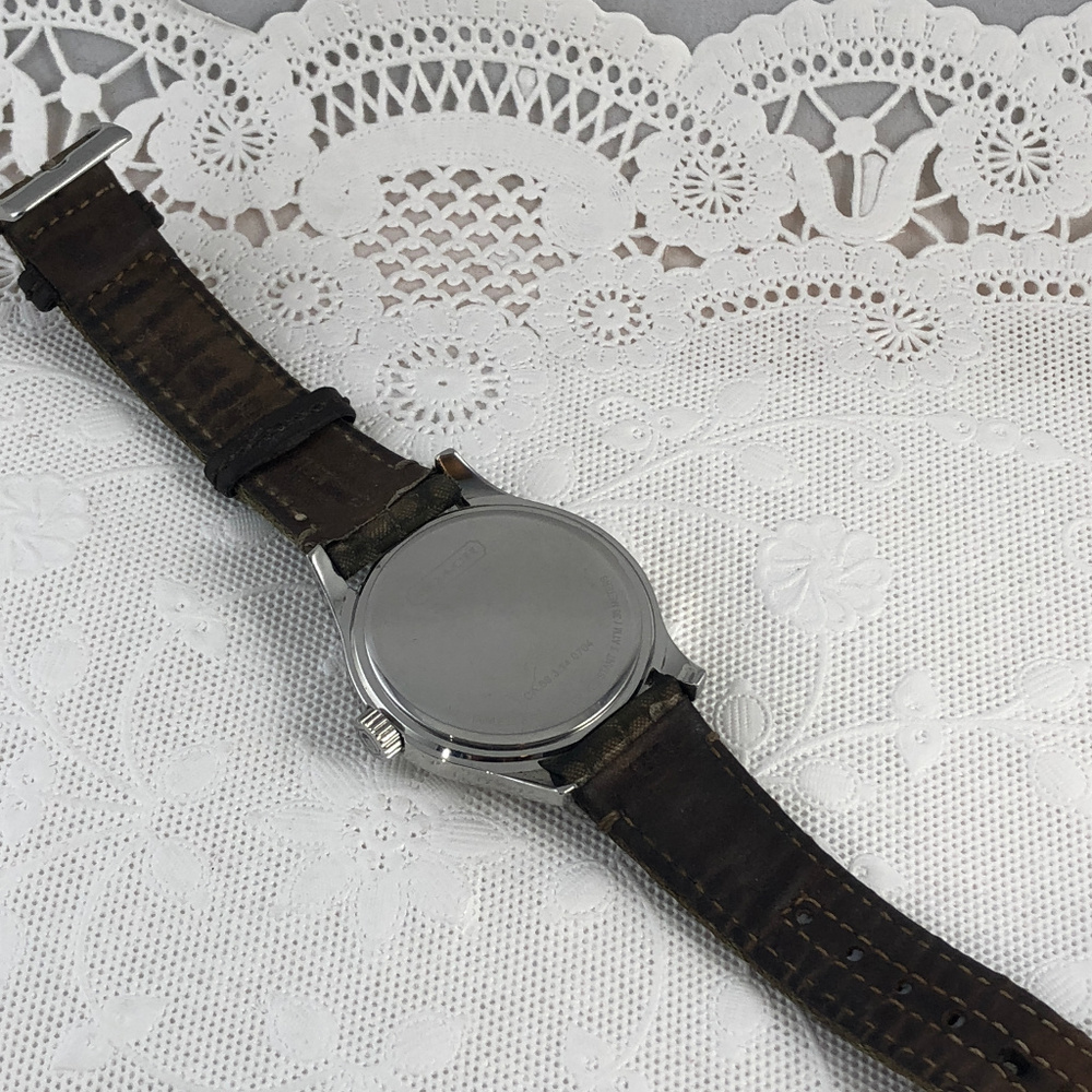 Coach Logo Watch with Brown Leather Strap - Picture 6 of 7